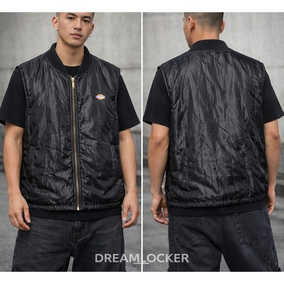 Dickies Ellis Floral Paisley Reversible Full Zip Cotton Vest Mens Small NEW - Picture 3 of 15